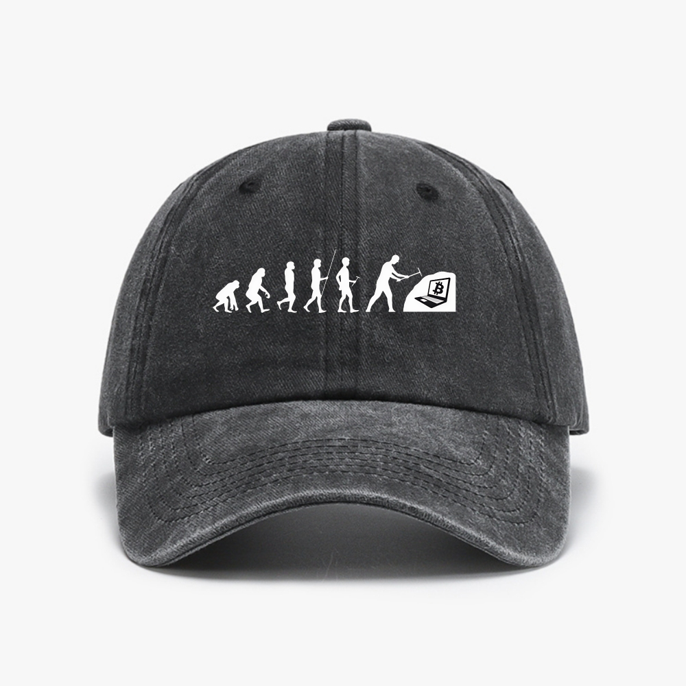 Men'S Fashion Evolution - Evolution Mining Crypto BTC Retro Washed