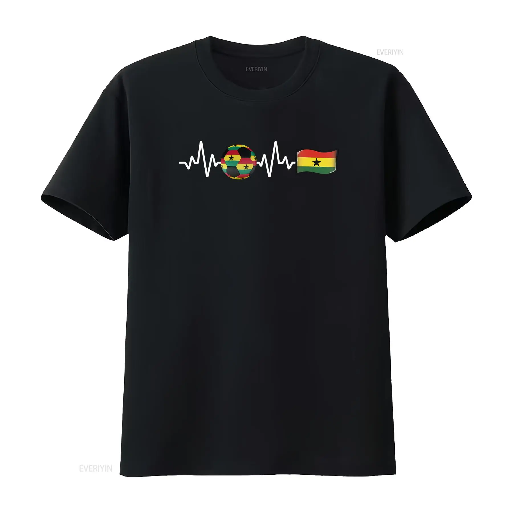 Men'S Fashion Qatar - ghana black star qatar heart beaT