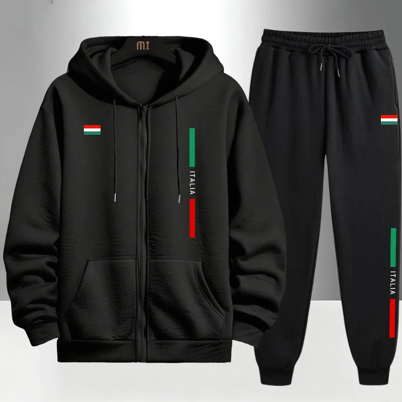 Mens Fashion Urban - Italy Fashion Men's Set Zipper Outerwear