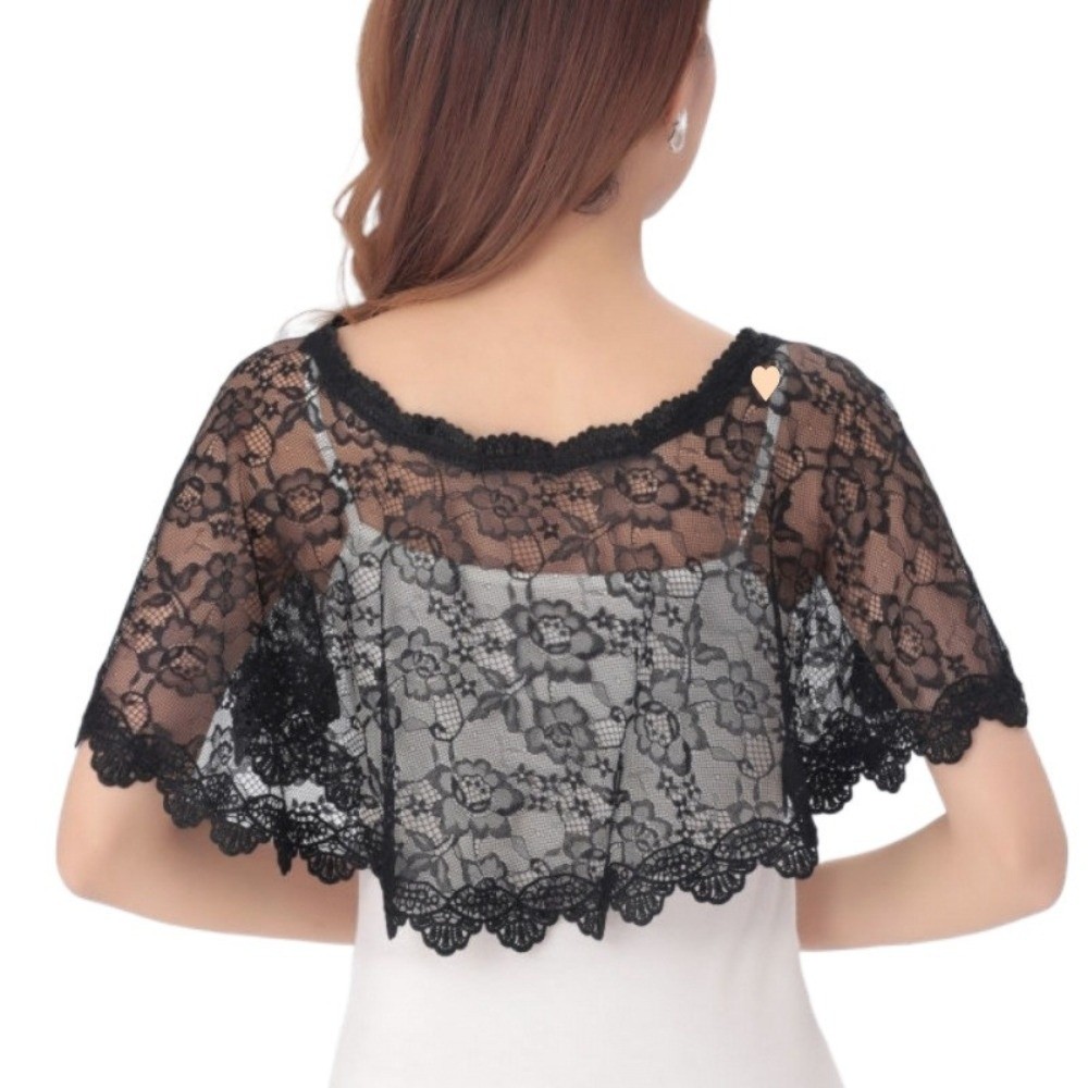 Mens Fashion Poncho - Fashion Hollow Out Lace Cover Up