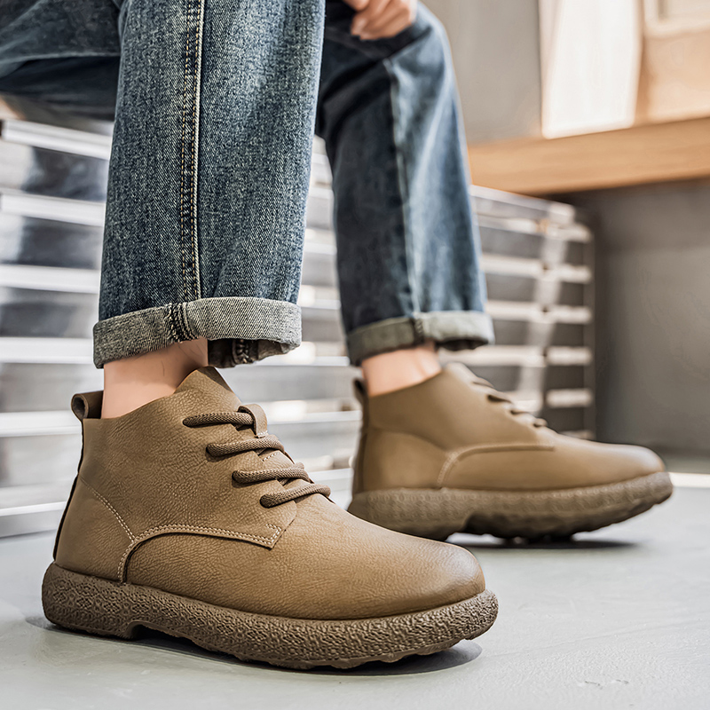Men'S Fashion For 45 Years Old - Men Ankle Boots Brown Short Boots