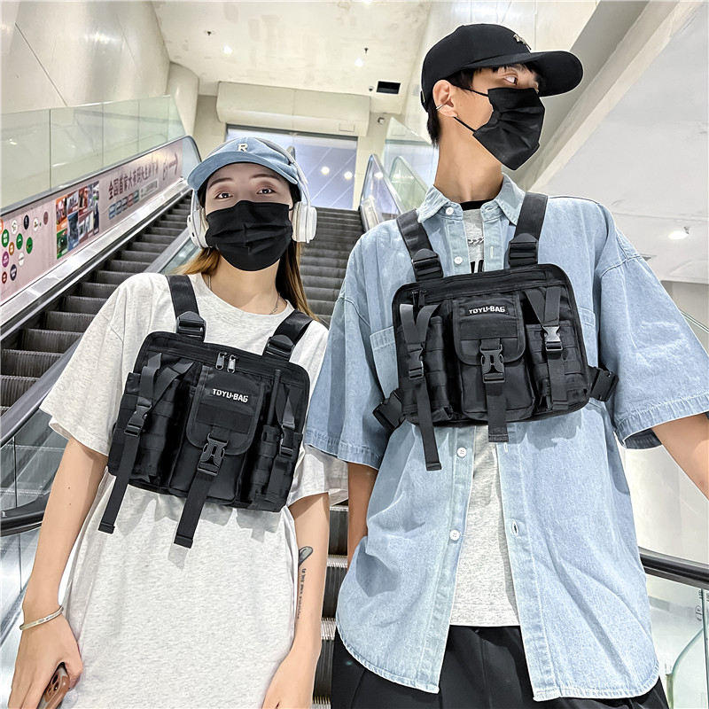 Tactical Vest Men - Hip-hop Streetwear Ladies Chest Bag 2025New