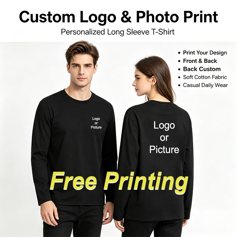 Quality Men'S Fashion - Customized Cotton Long Sleeve T-shirts Men