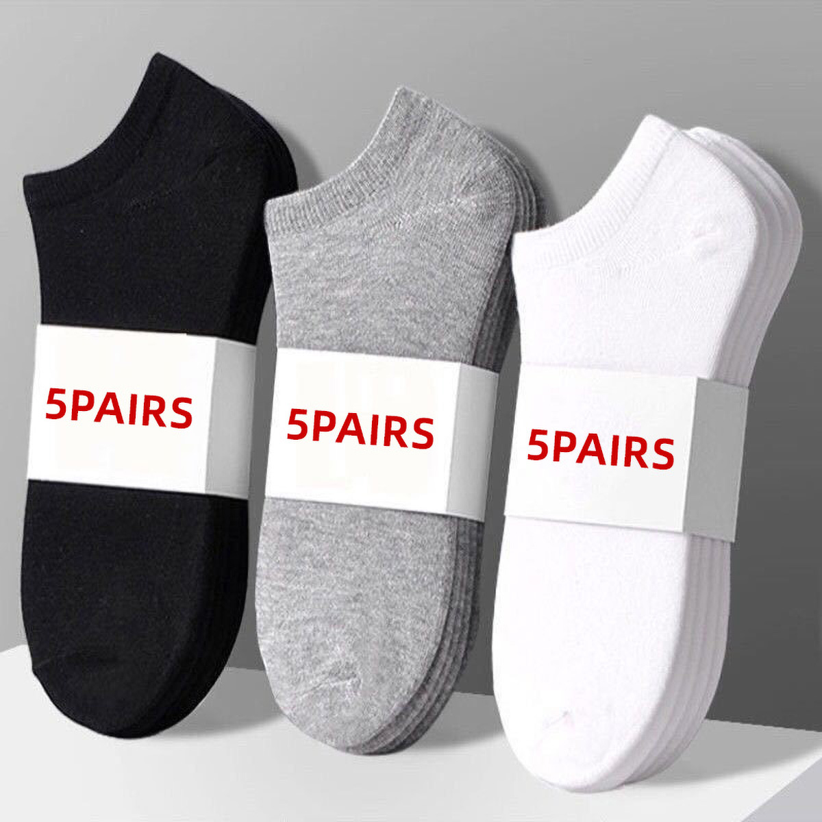5 Pairs Unisex Casual Plain Co - Socks Ankle Men review and price