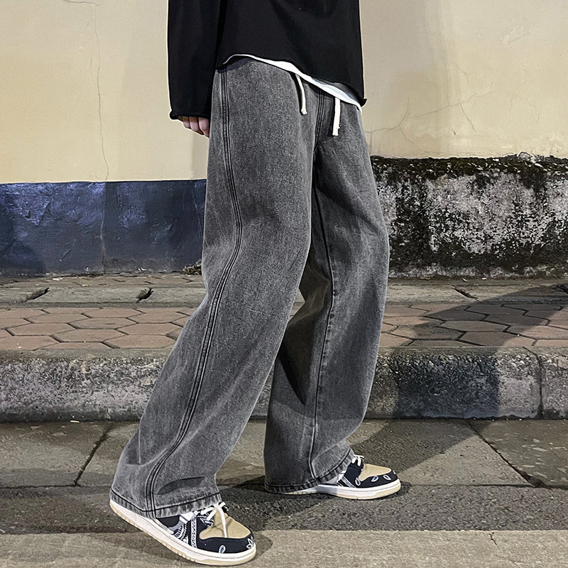 Korean Fashion Men's Baggy Jea - Men'S Fashion Grey Jeans review and price
