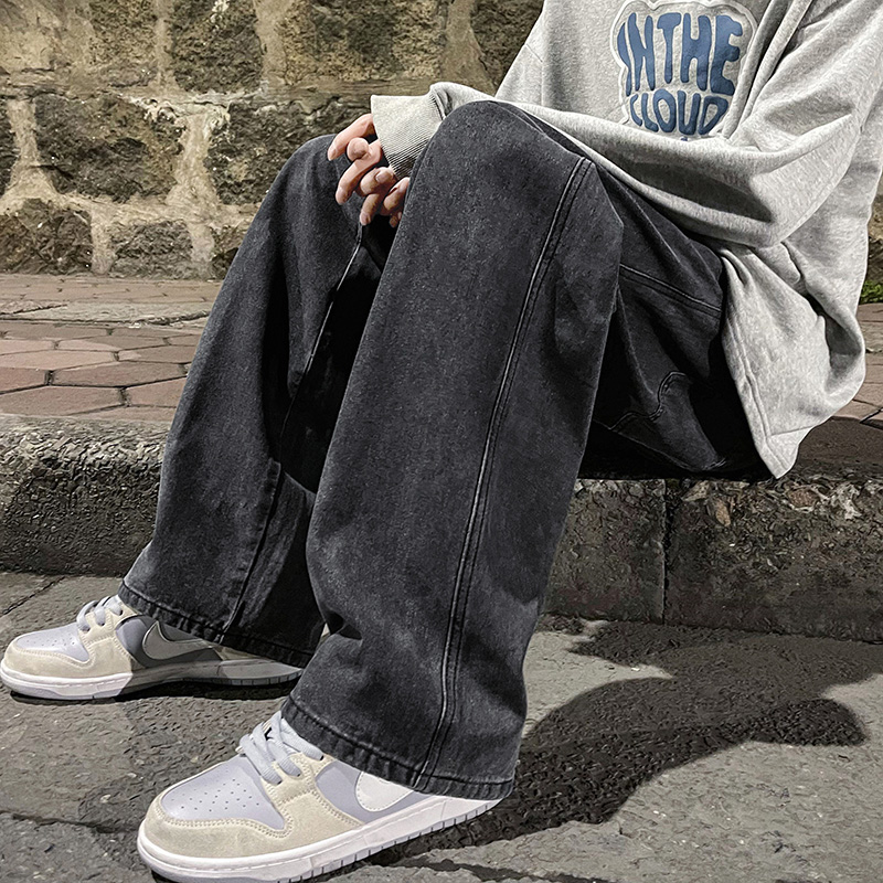 Korean Fashion Men's Baggy Jea - Men'S Fashion Grey Jeans review and price