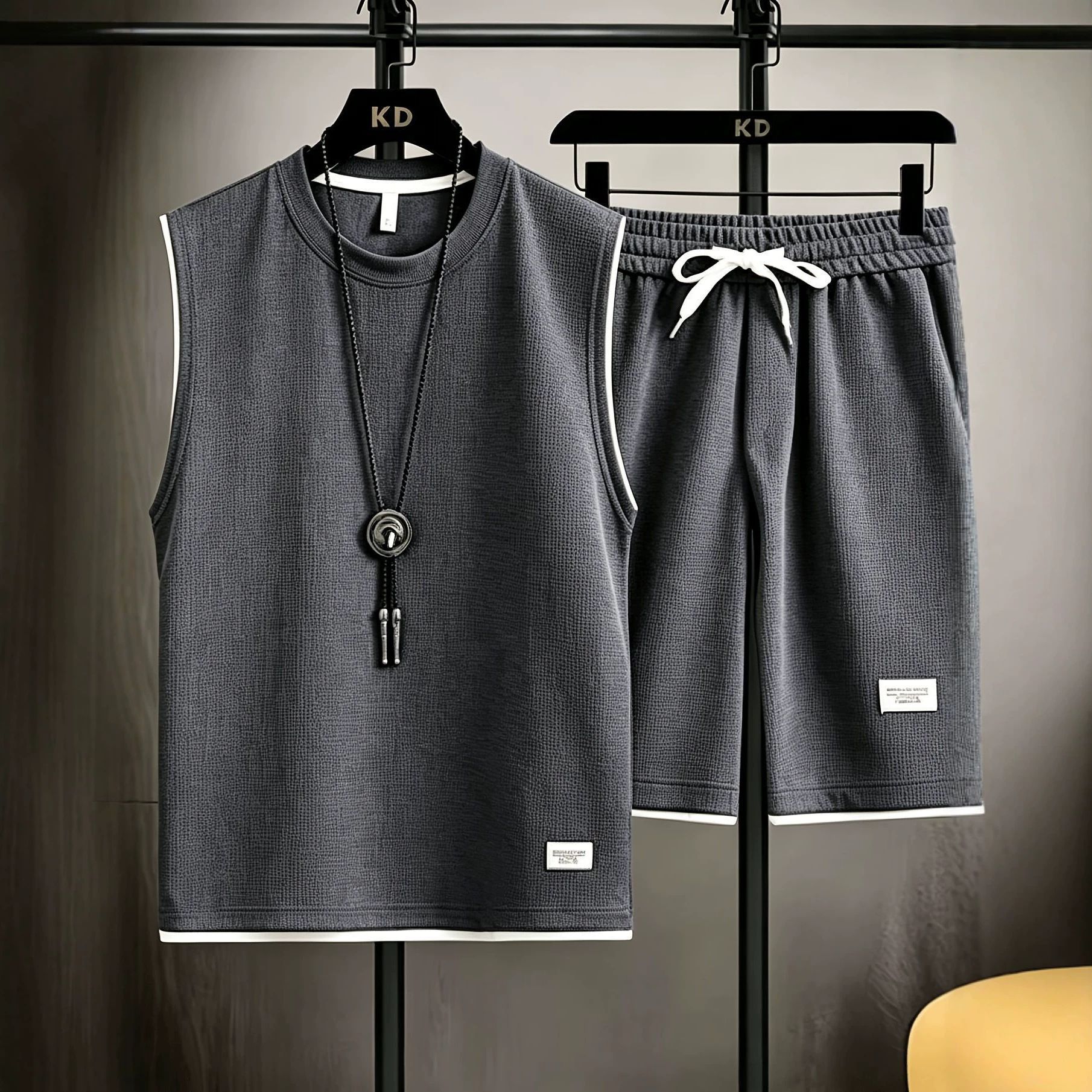 Summer men's vest sets high qu - Mens Fashion Casual review and price