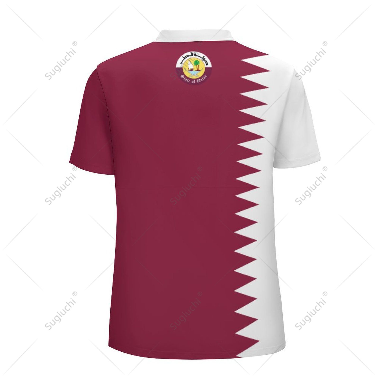 Unisex Polo Shirt Qatar Flag 3 - Men'S Fashion Qatar review and price