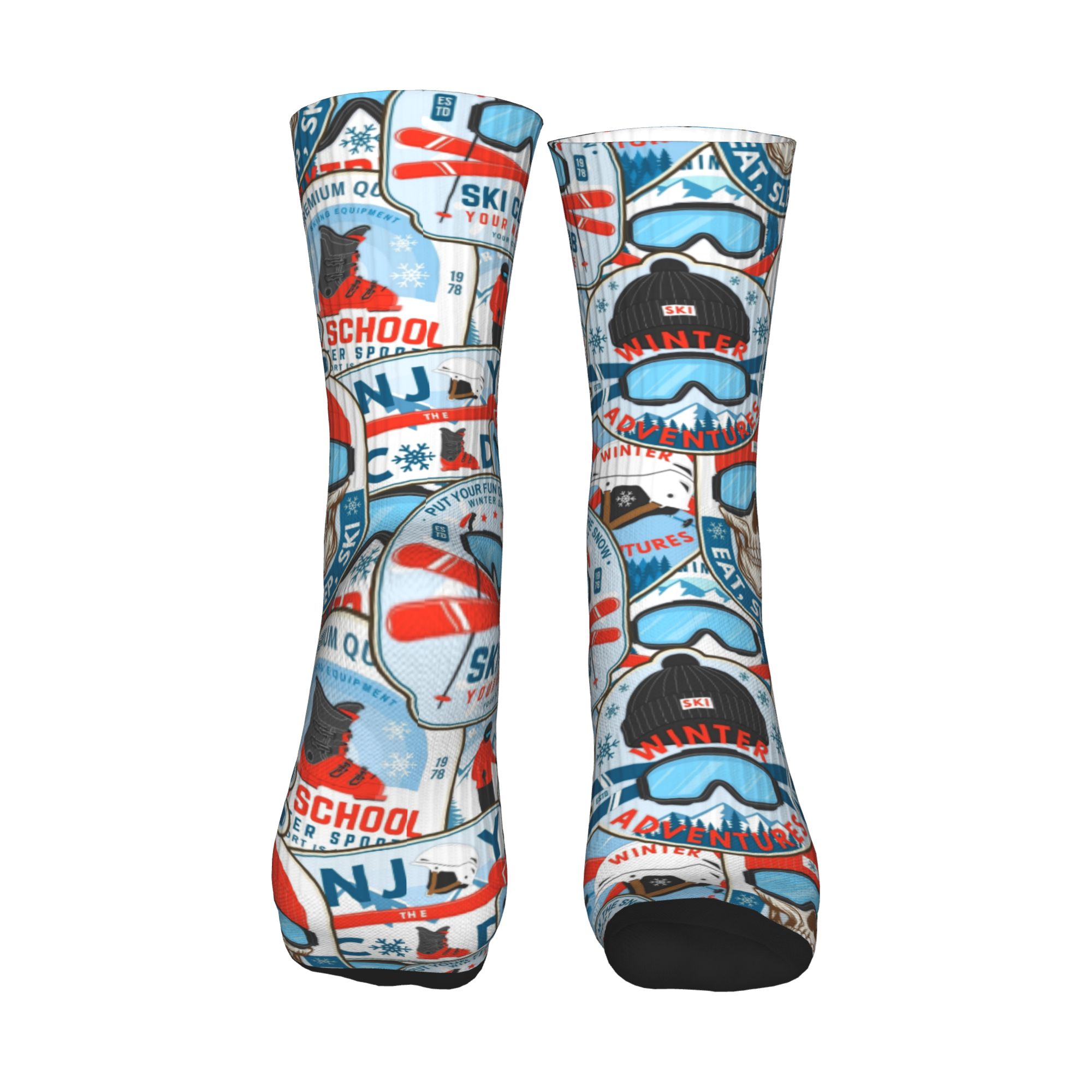 Vintage Red Blue Ski Club Seam - Men Fashion Vintage review and price