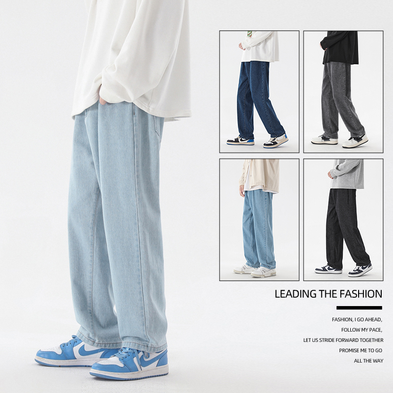 2023 New Korean Fashion Men's  - Men'S Fashion Grey Jeans review and price