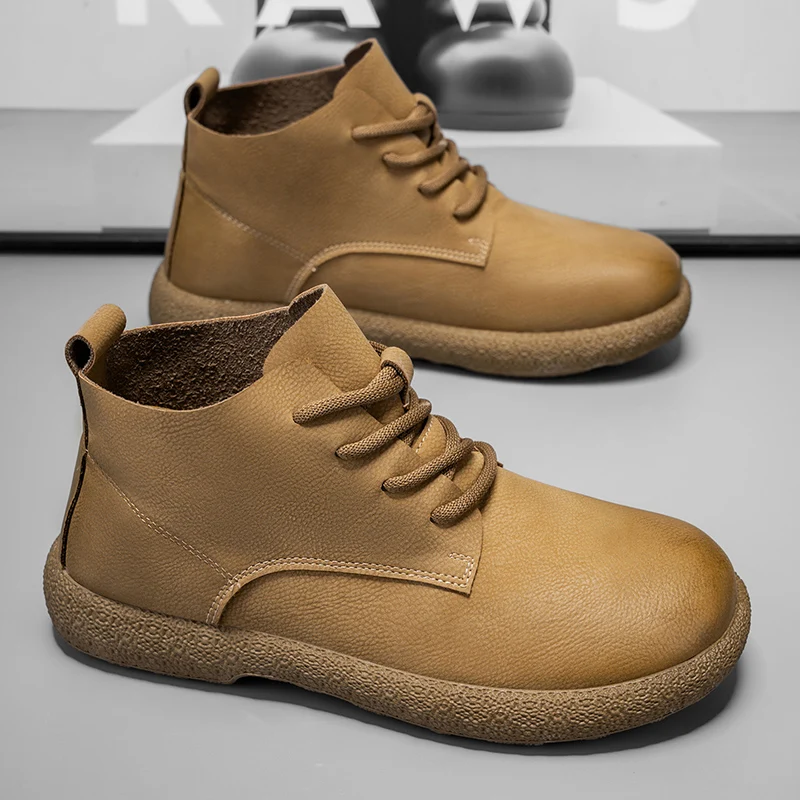 Men Ankle Boots Brown Short Bo - Men'S Fashion For 45 Years Old review and price