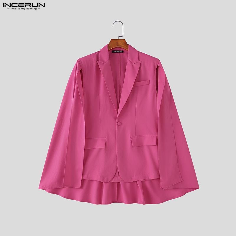 INCERUN Men's Irregular Blazer - Mens Fashion Poncho review and price
