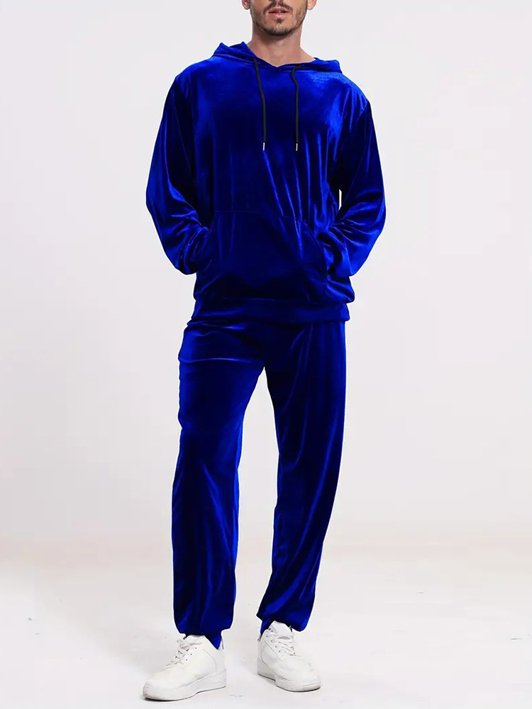 Fashion Solid Color Velvet Two - Men Fashion Vintage review and price