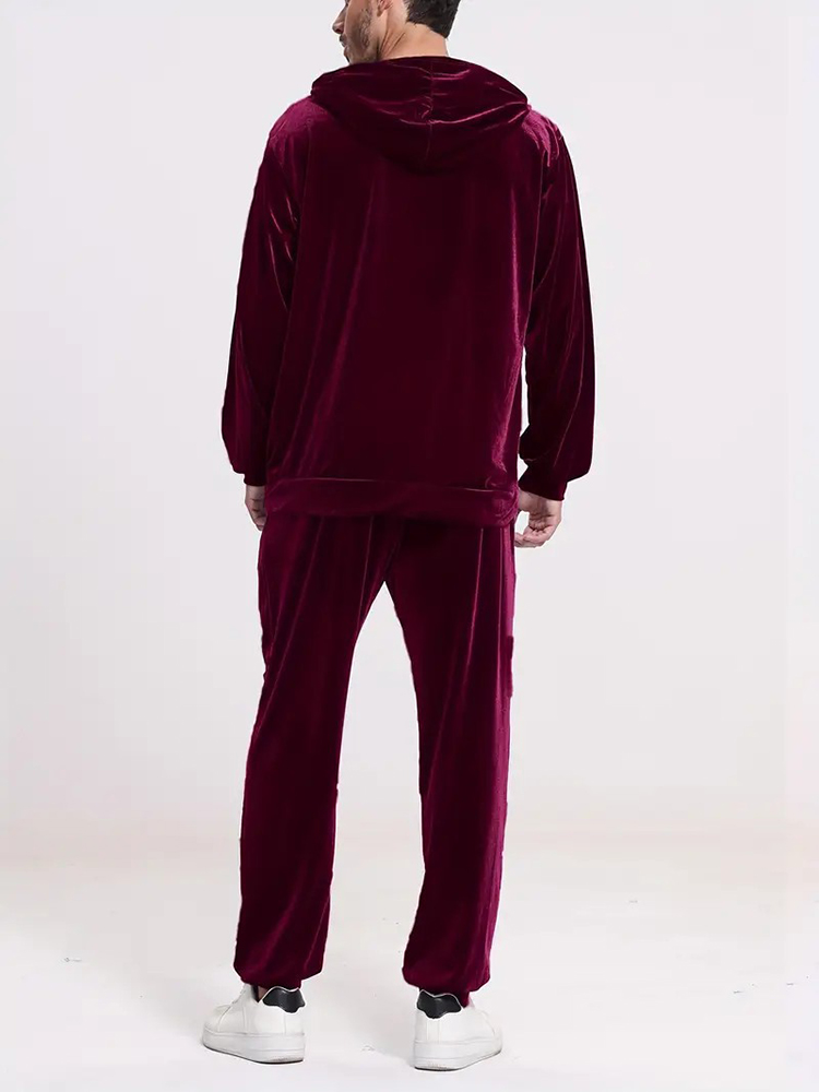 Fashion Solid Color Velvet Two - Men Fashion Vintage review and price