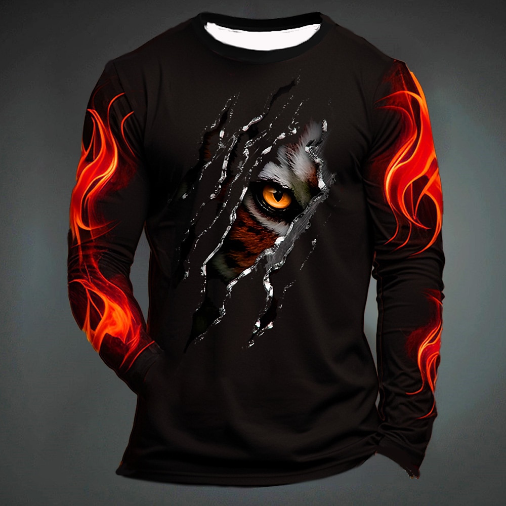 Funny Tiger Print T Shirt For  - Men'S Spring Fashion review and price
