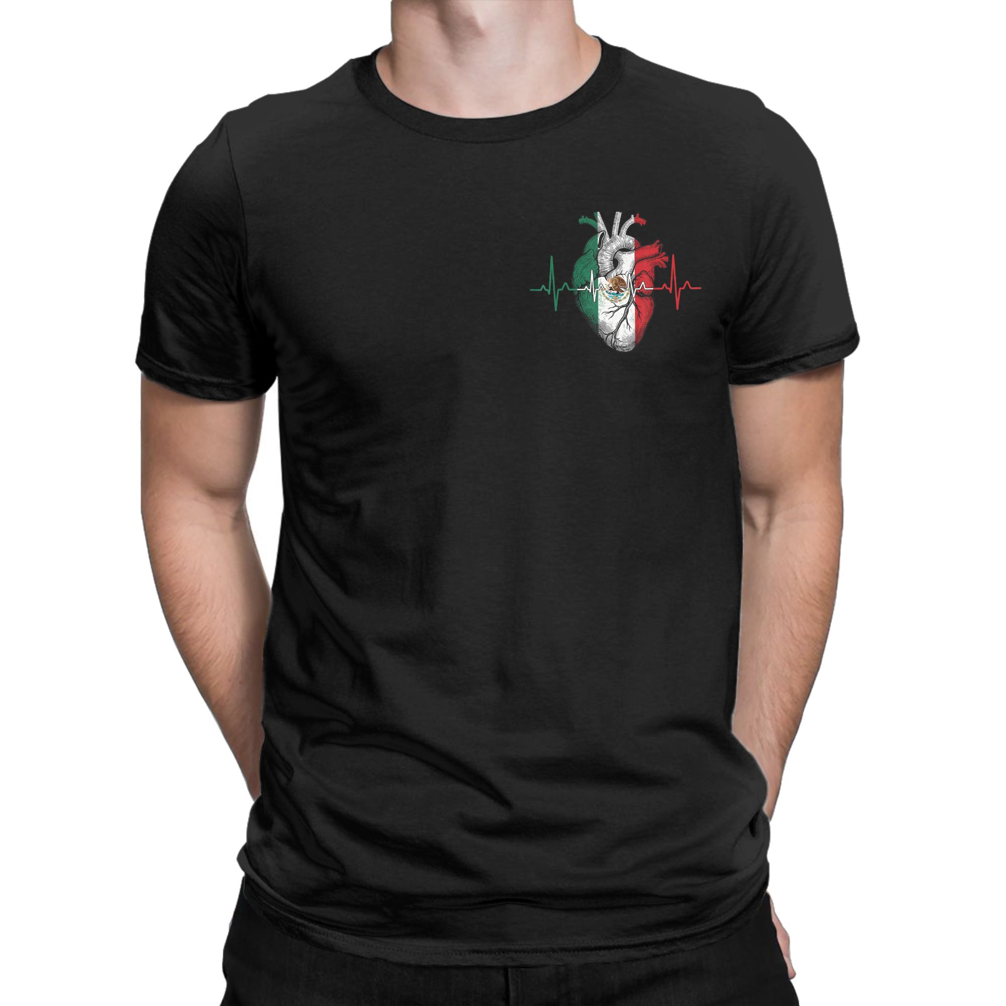Men T-Shirts Mexico Flag Heart - Mens Fashion Mexico review and price