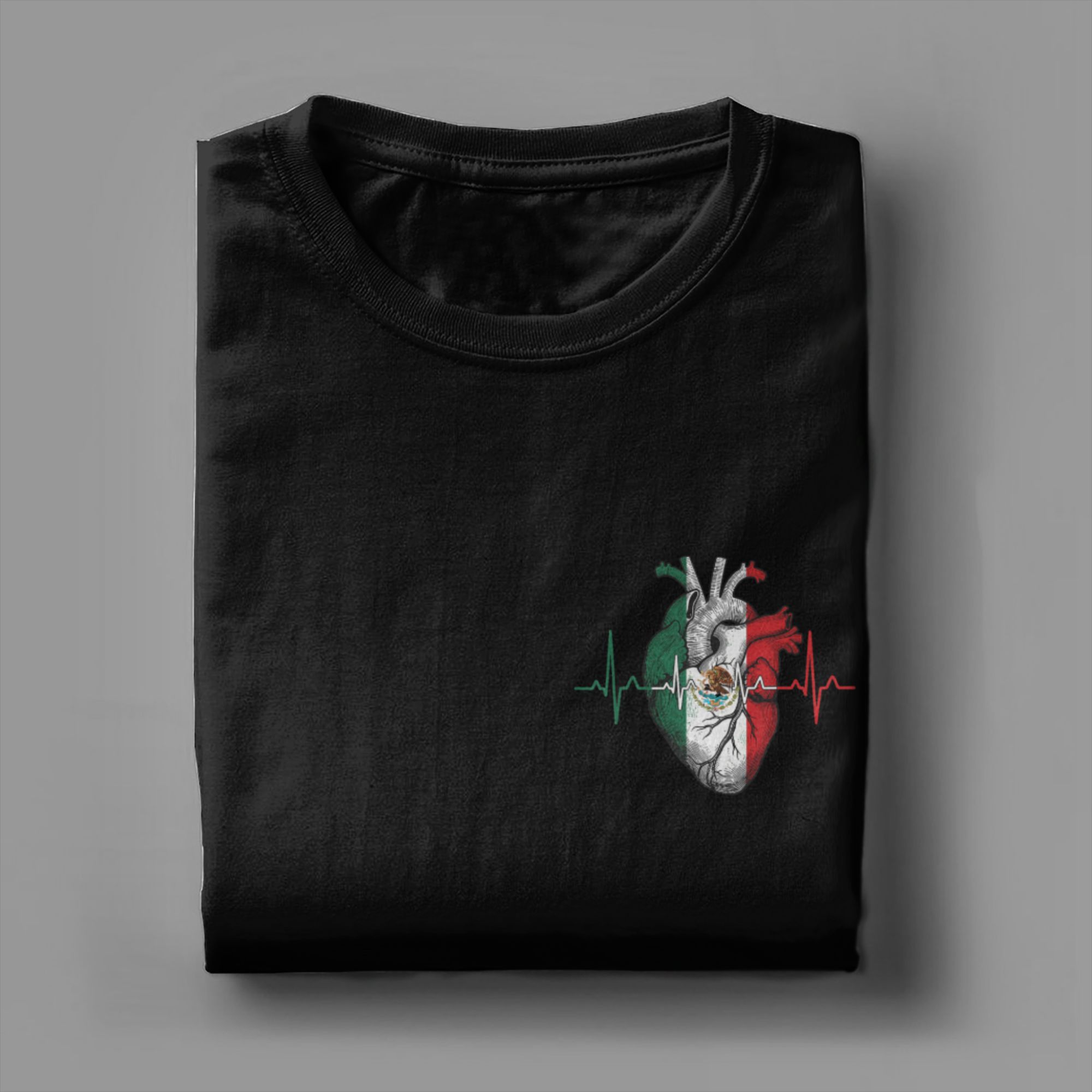 Men T-Shirts Mexico Flag Heart - Mens Fashion Mexico review and price