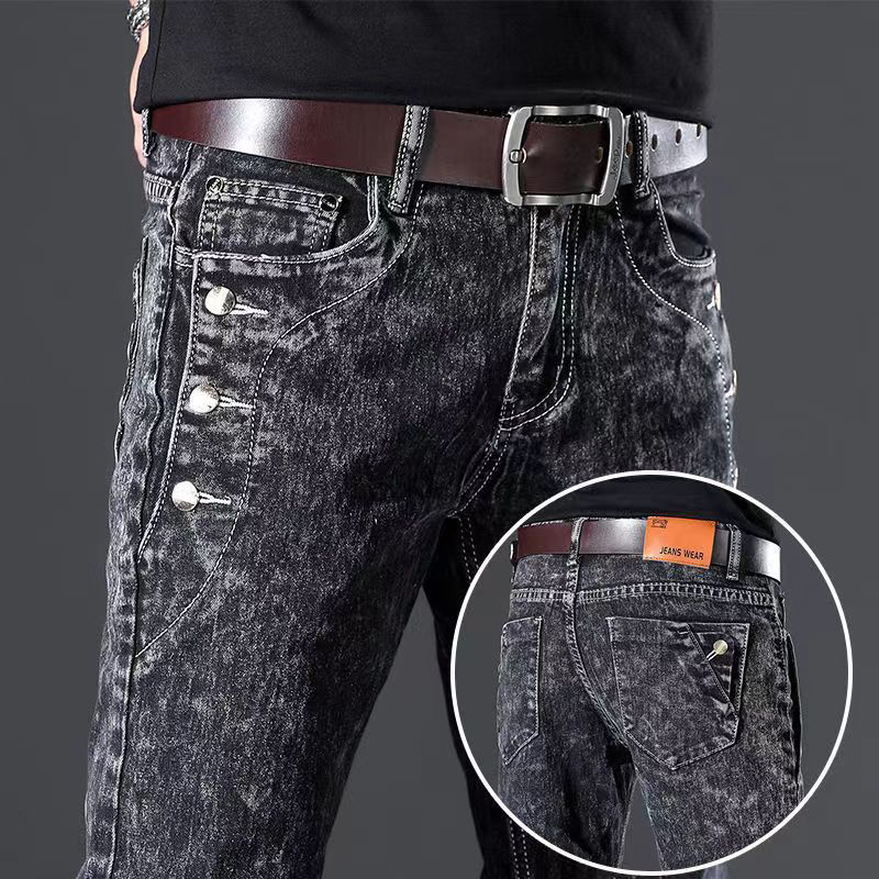 Classic Slim Vintage Fashion M - Men'S Fashion Grey Jeans review and price