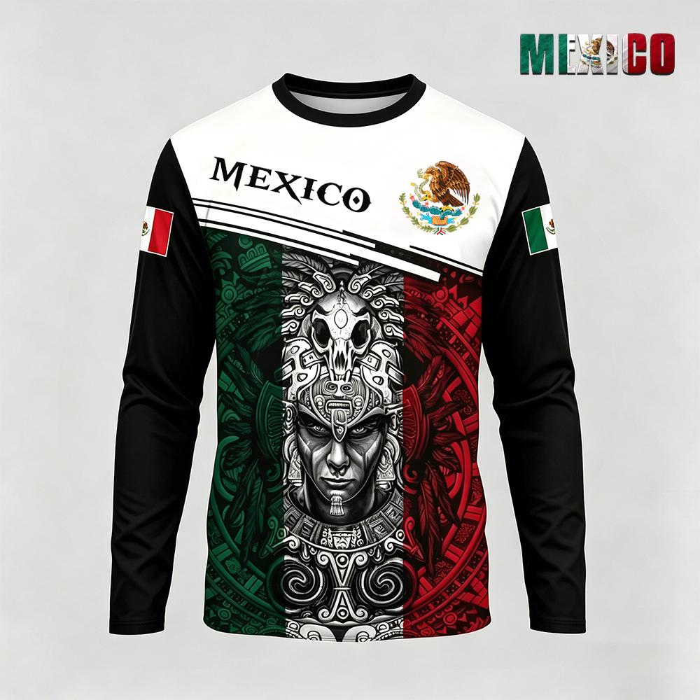Mexico Themed Printed Long Sle - Mens Fashion Mexico review and price