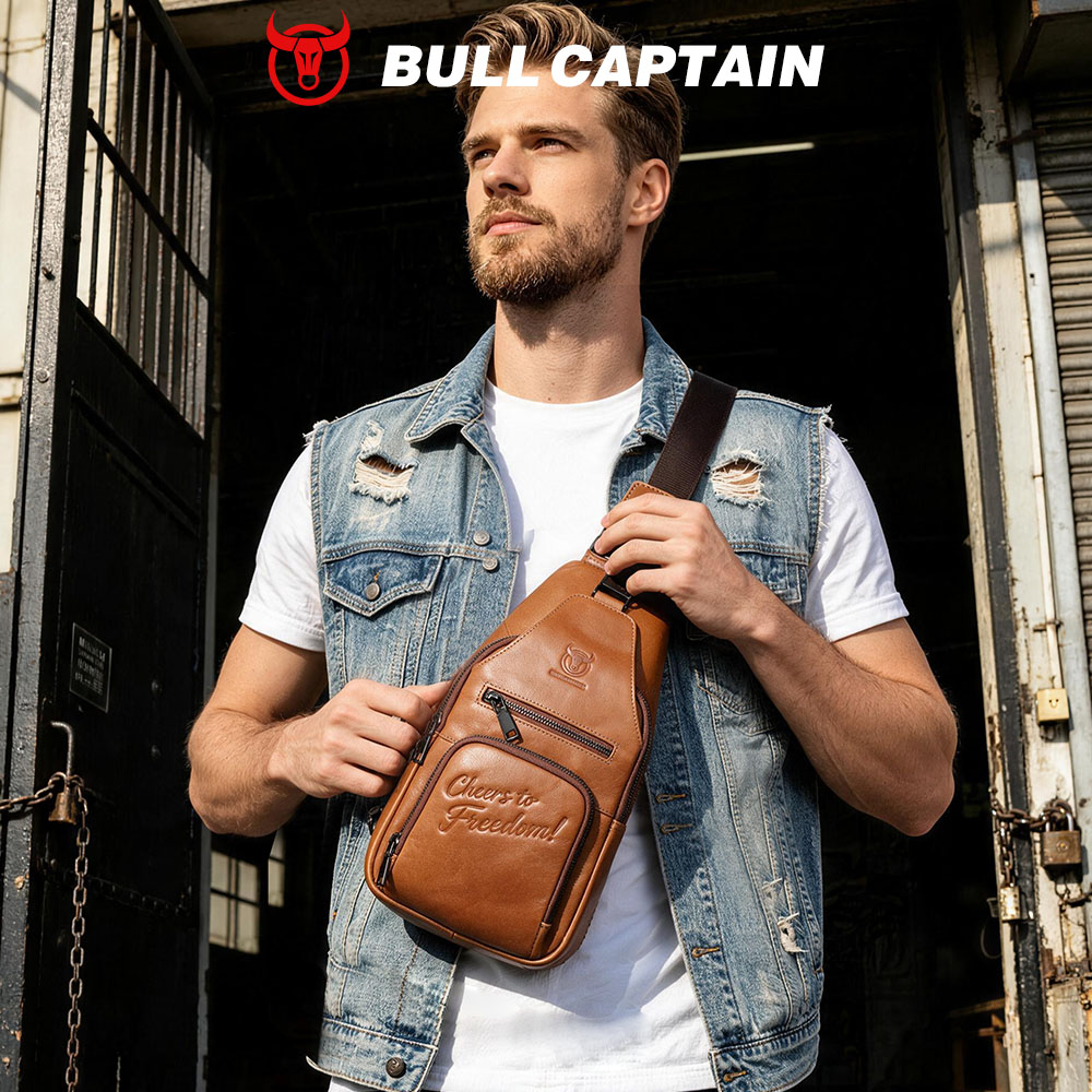 BULLCAPTAIN Genuine Leather Ch - Mens Fashion Blog review and price