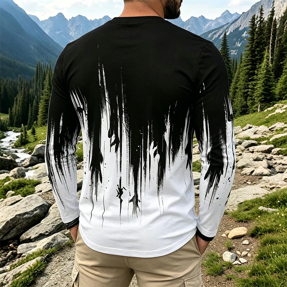 Men's Gradient Ink Splash Long - Men'S Spring Fashion review and price