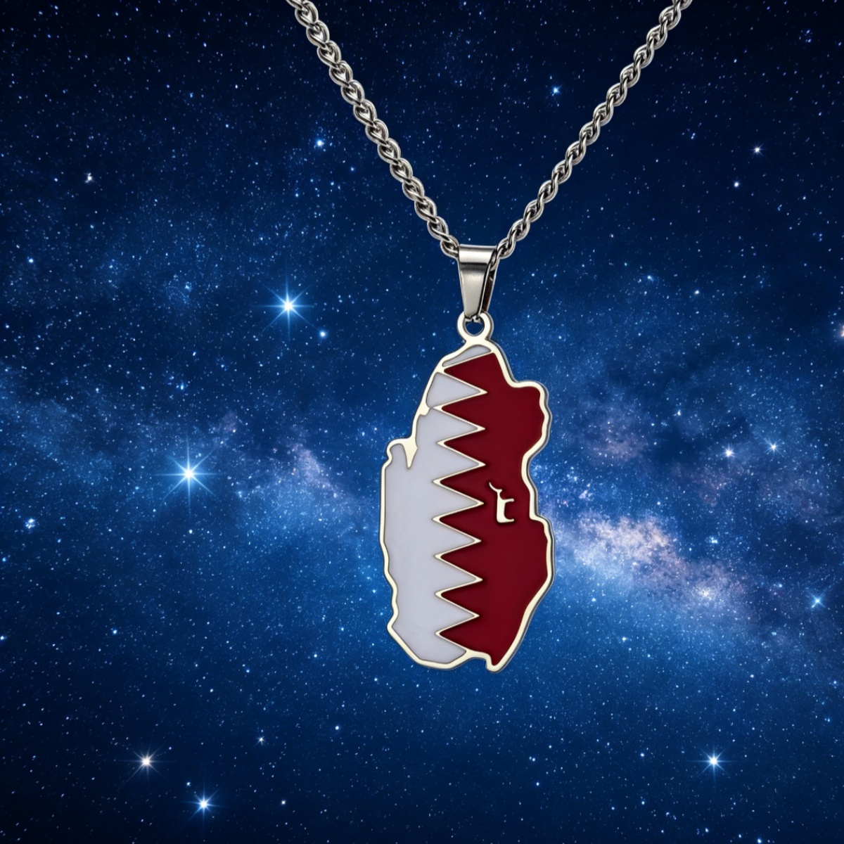 Drip Oil Qatar Map Necklace Fo - Men'S Fashion Qatar review and price